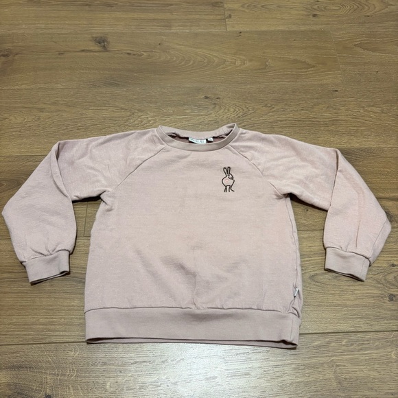 Wheat Other - Wheat Dusty Purple Fleece Lined Cotton / Wool Sweatshirt Embroidered Bunny Logo